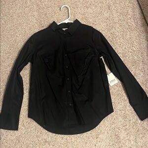 a.n.a Black Button Down Shirt
